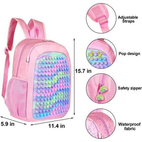 * New Pop School Backpack for Girls or Boys, Large Capacity Lightweight … main image 4